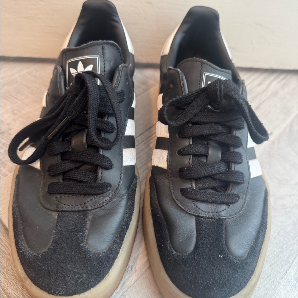 adidas Black and White Low-Top Athletic Sneakers